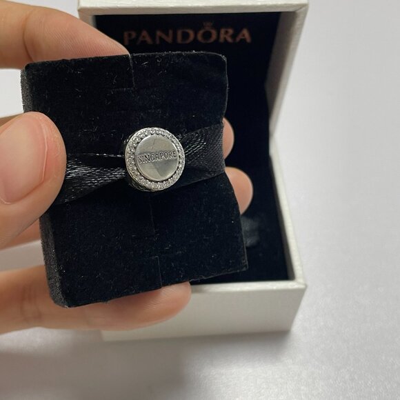 Pandora Singapore Dangle Charm Travel Gift Pendant Sterling Silver - Picture 2 of 5